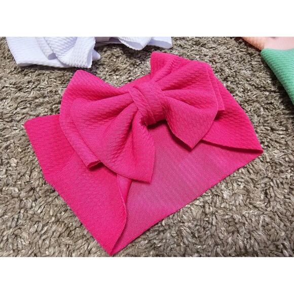 Baby girl soft stretchy headbands with BOWS - Picture 2 of 3